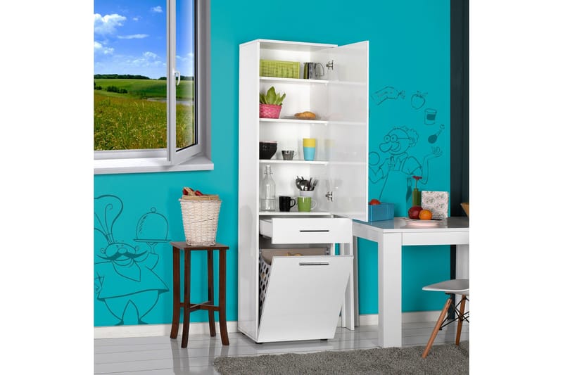 Förvaringsskåp 52x187 cm - Vit - Förvaring - Förvaringsmöbler - Byrå