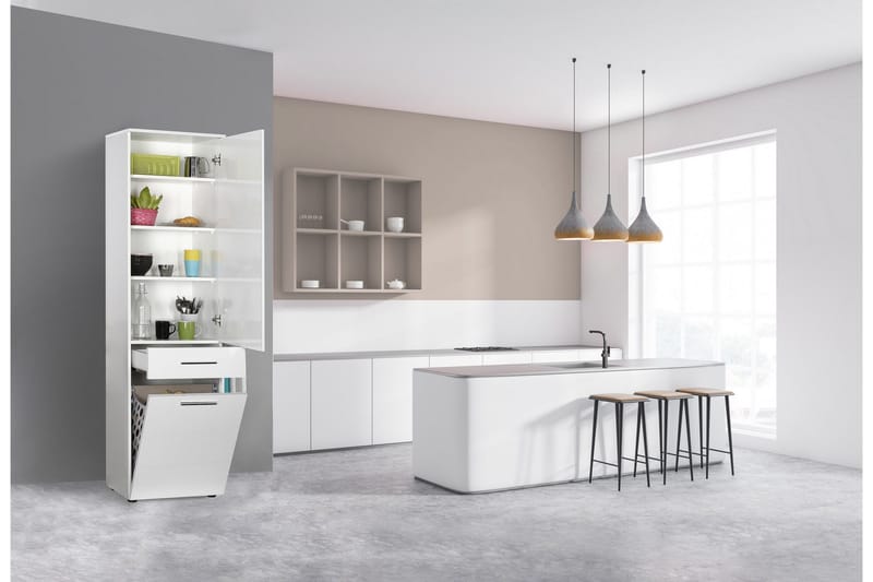 Förvaringsskåp 52x187 cm - Vit - Förvaring - Förvaringsmöbler - Byrå