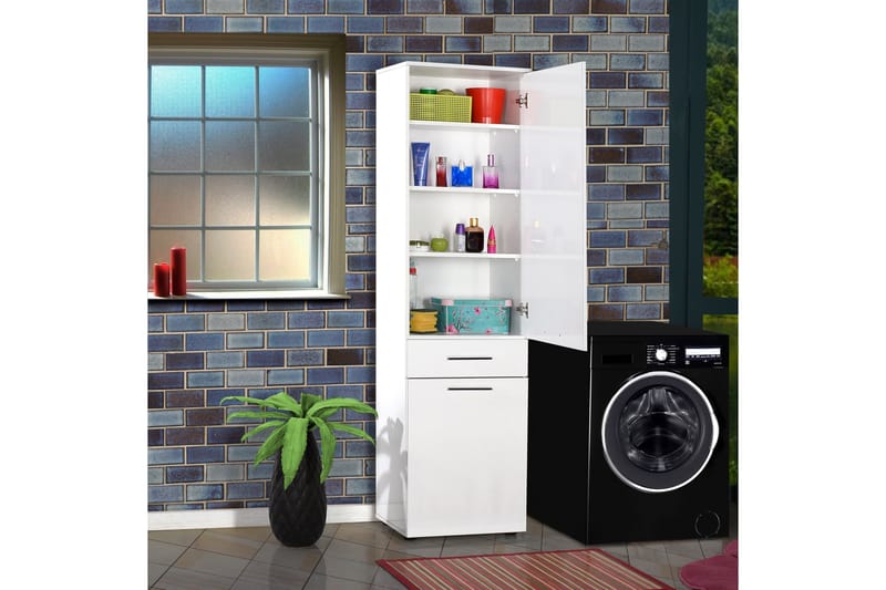 Förvaringsskåp 52x187 cm - Vit - Förvaring - Förvaringsmöbler - Byrå