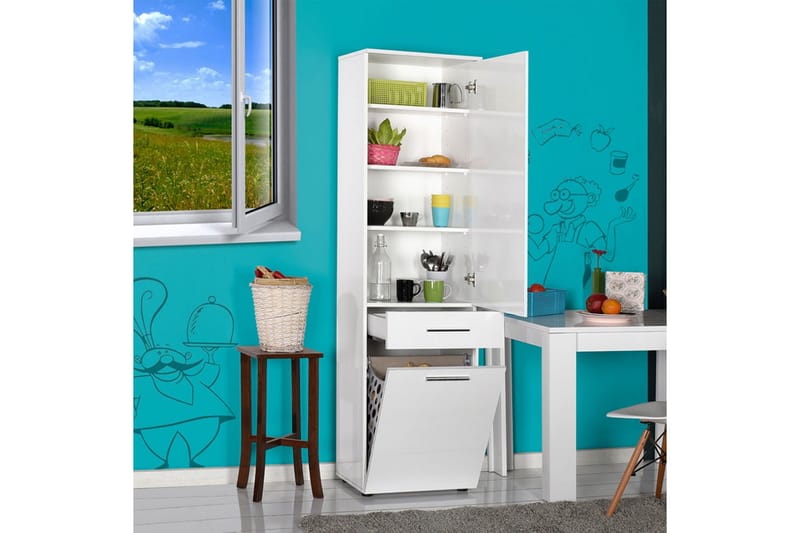 Förvaringsskåp 52x187 cm - Vit - Förvaring - Förvaringsmöbler - Byrå