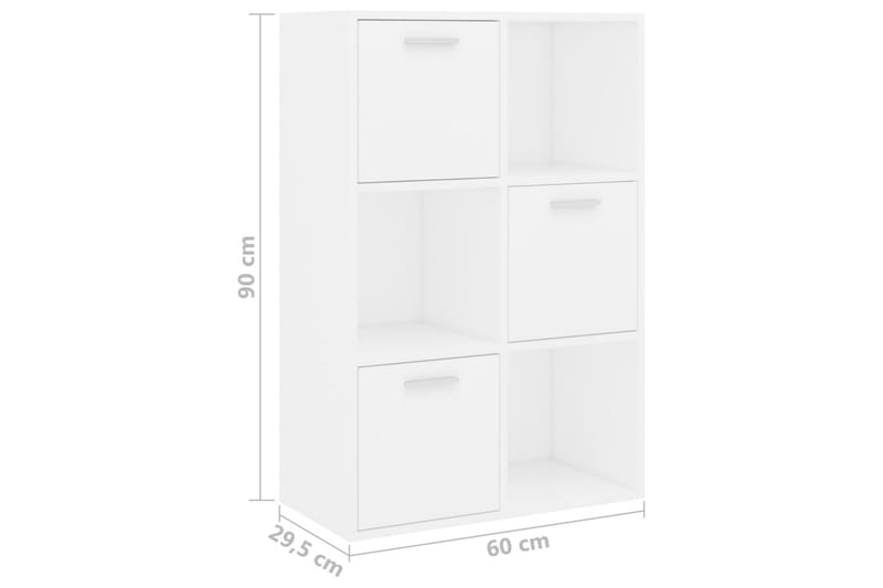 Förvaringsskåp vit 60x29,5x90 cm spånskiva - Vit - Förvaring - Förvaringsmöbler - Byrå
