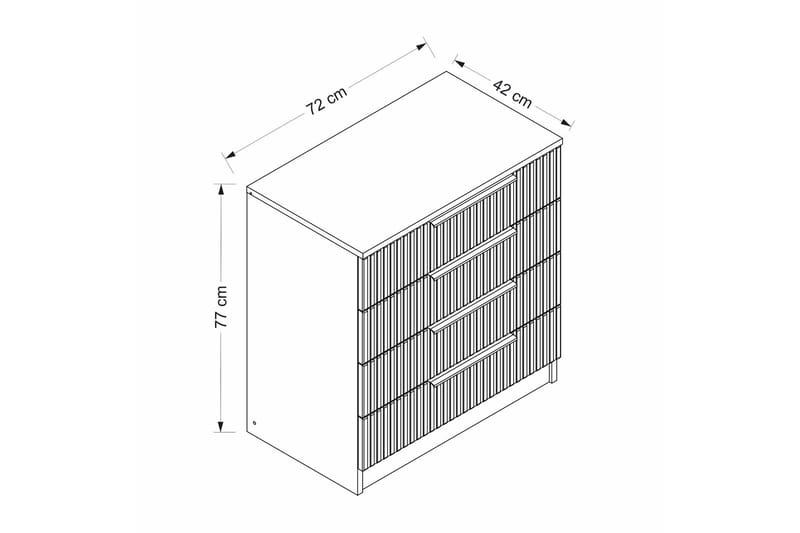 Fruitland Byrå - Vit - F örvaring - Förvaringsmöbler - Byrå