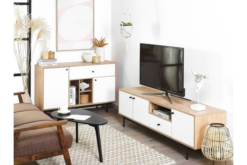 Germenata Skåp 118x40 cm - Ljust Trä/Vit - Förvaring - Förvaringsmöbler - Byrå