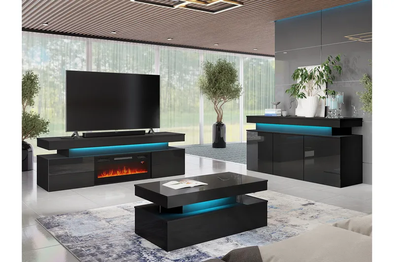 Glenndale Highboard - Svart - Förvaring - Förvaringsmöbler - Byrå