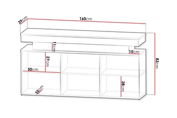Glenndale Highboard - Vit - Förvaring - Förvaringsmöbler - Byrå
