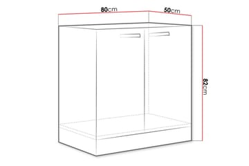 Grey Skåp för tvättmaskin 80x50x82 cm - Grå - Förvaring - Skåp - Köksskåp