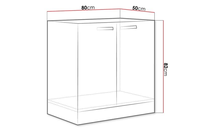 GREY Skåp för tvättmaskin 80x50x82 cm - Grå - Byrå