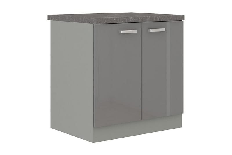 Grey Skåp med dörrar 80x60x82 cm - Grå - Förvaring - Förvaringsmöbler - Byrå