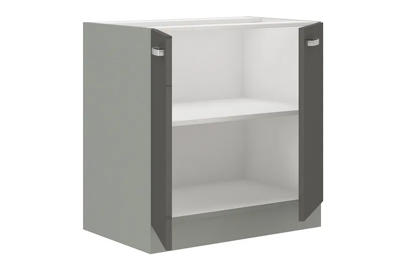 Grey Skåp med dörrar 80x60x82 cm - Grå - Förvaring - Skåp - Köksskåp