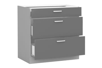 Grey Skåp med lådor 80x52x82 cm - Grå - Förvaring - Skåp - Köksskåp