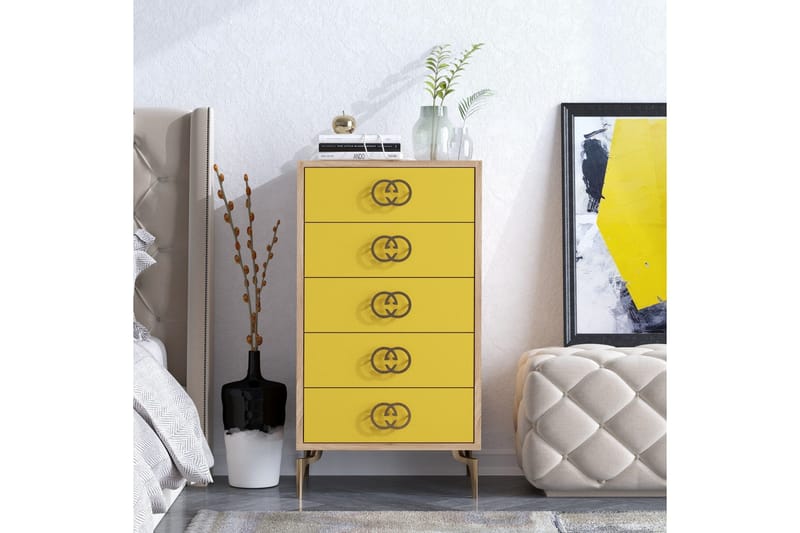 Highboard 40x50 cm - Guld/Natur/Gul - Förvaring - Förvaringsmöbler - Byrå