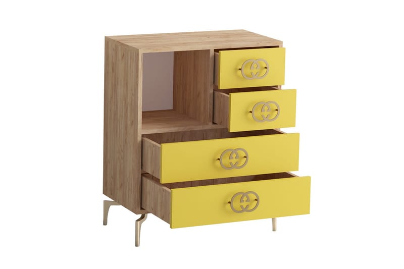 Highboard 40x70 cm - Guld/Natur - Förvaring - Förvaringsmöbler - Byrå