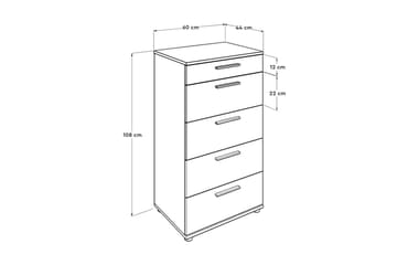 Highboard 60x108 cm - Vit - Förvaring - Förvaringsmöbler - Byrå