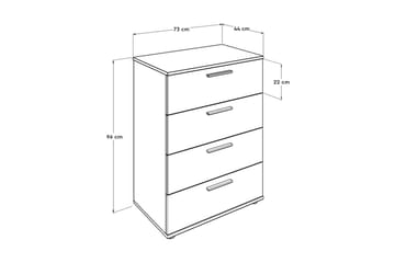 Highboard 73x96 cm - Vit - Förvaring - Förvaringsmöbler - Byrå