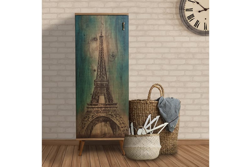 HIGHBOARD Eiffeltornet 38x50 cm Natur/Grön/Brun - Byrå