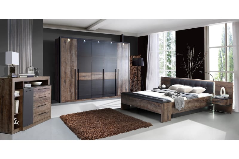 Hither Byrå 161 cm - Brun/Svart - Förvaring - Förvaringsmöbler - Byrå