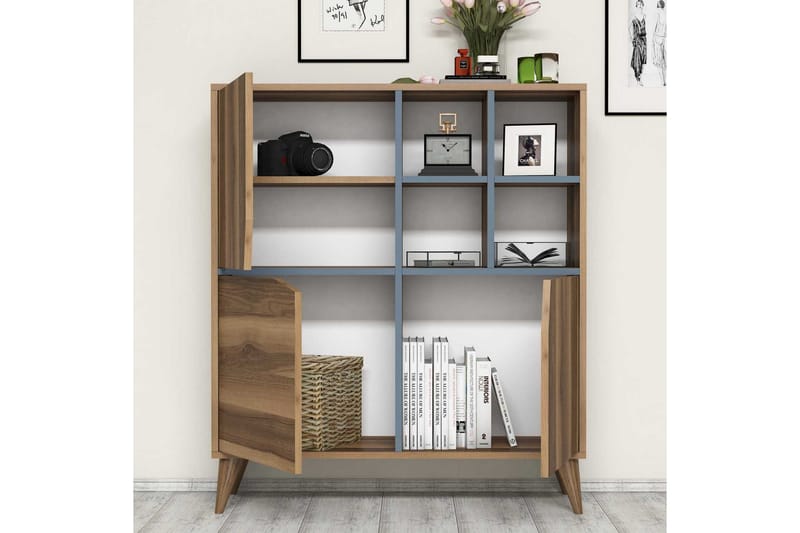 Hovdane Förvaringsskåp 100 cm - Brun/Blå - Förvaring - Förvaringsmöbler - Byrå