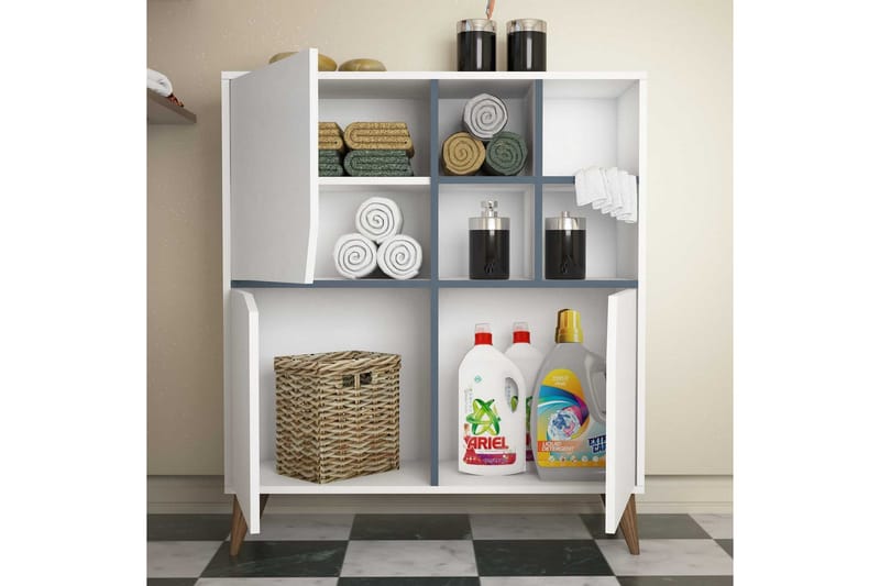 Hovdane Förvaringsskåp 100 cm - Vit/Blå - Förvaring - Förvaringsmöbler - Byrå