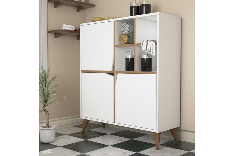 Hovdane Förvaringsskåp 100 cm - Vit/Brun - Förvaring - Förvaringsmöbler - Byrå