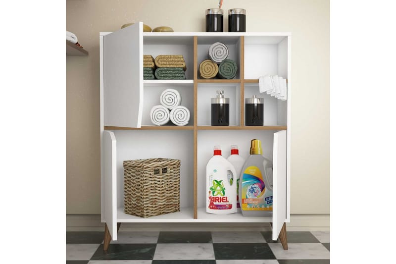 Hovdane Förvaringsskåp 100 cm - Vit/Brun - Förvaring - Förvaringsmöbler - Byrå