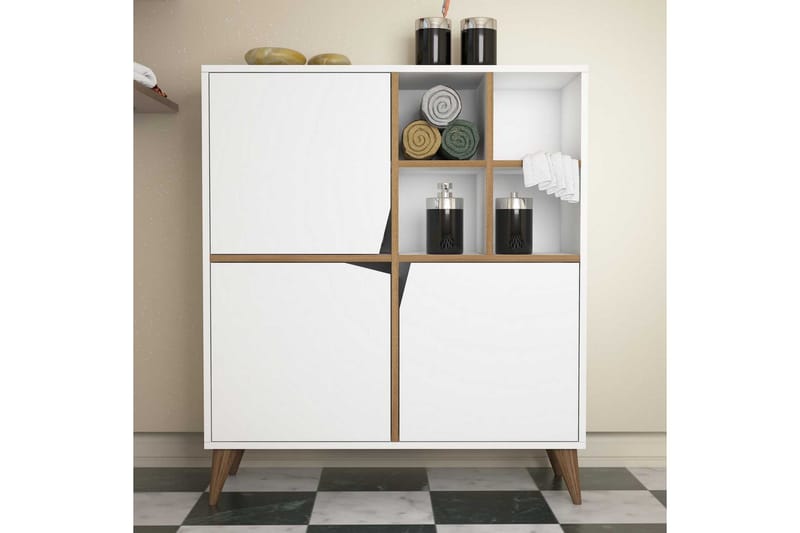 Hovdane Förvaringsskåp 100 cm - Vit/Brun - Förvaring - Förvaringsmöbler - Byrå