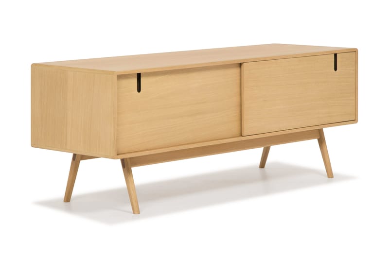 HULSIG TV-bänk 160x50 cm Massiv Ek Brun - Brun - Förvaring - Förvaringsmöbler - Byrå