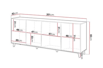 Juniskär Highboard Scandinavian Choice Black - Förvaring - Förvaringsmöbler - Skänkar & sideboards
