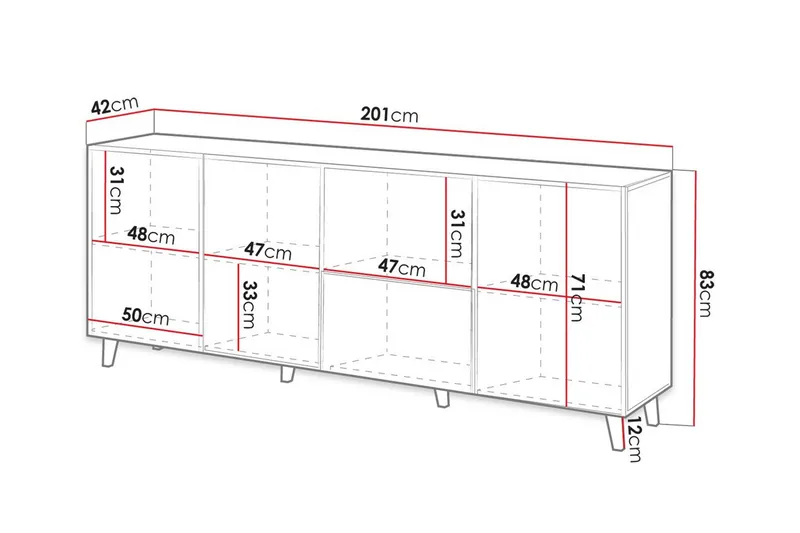 Juniskär Highboard Scandinavian Choice Black - Förvaring - Förvaringsmöbler - Skänkar & sideboards