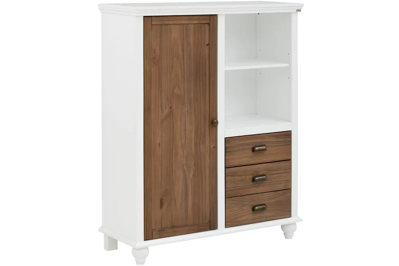 Kagami Highboard, Vit/Brun