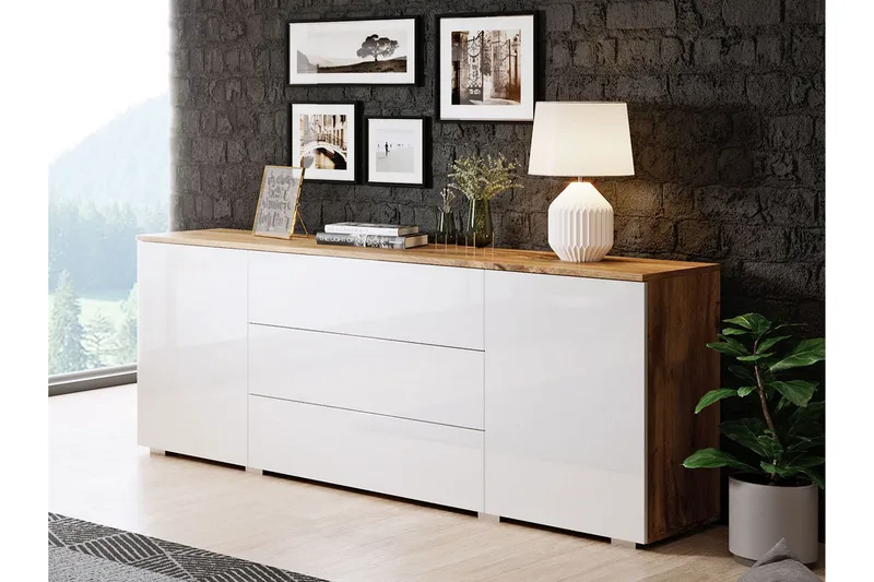 Kankuro Byrå 111x68 cm - Natur/Vit - Förvaring - Förvaringsmöbler - Byrå