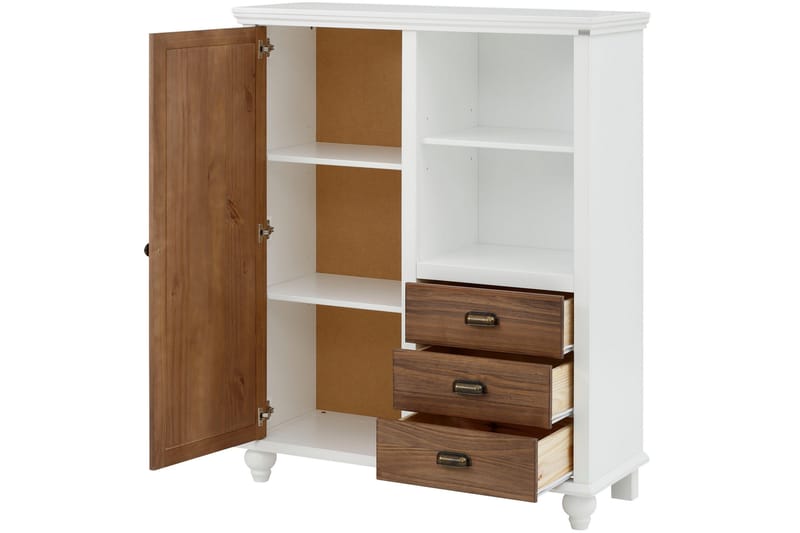 KANSAL Highboard Vit/Brun - Förvaring - Förvaringsmöbler - Byrå