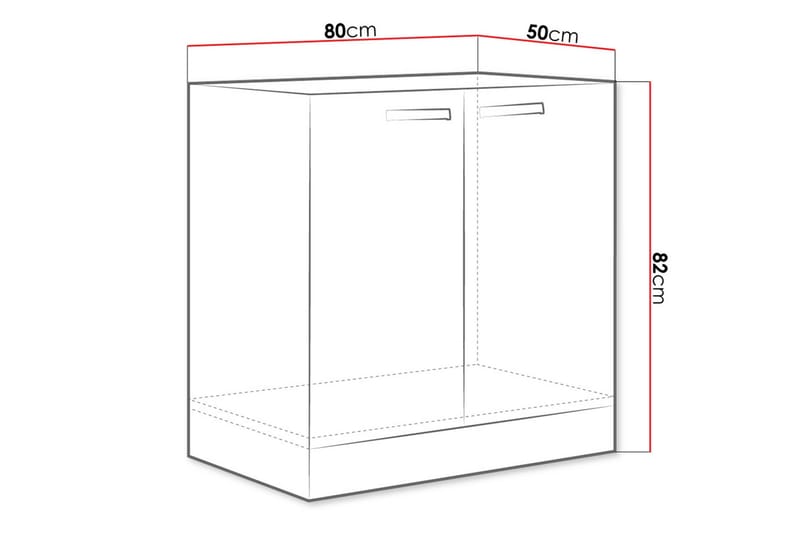 Karmen Skåp för tvättmaskin 80x52x82 cm - Beige/Grå - Förvaring - Skåp - Köksskåp
