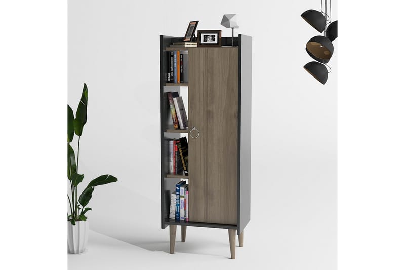 Keachi Highboard 50x30 cm - Mörkbrun/Antracit - Förvaring - Förvaringsmöbler - Byrå