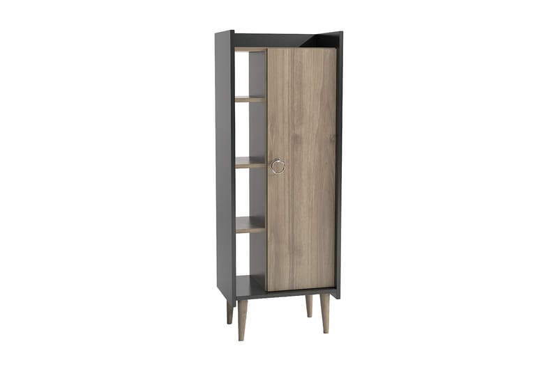 Keachi Highboard 50x30 cm, Mörkbrun/Antracit