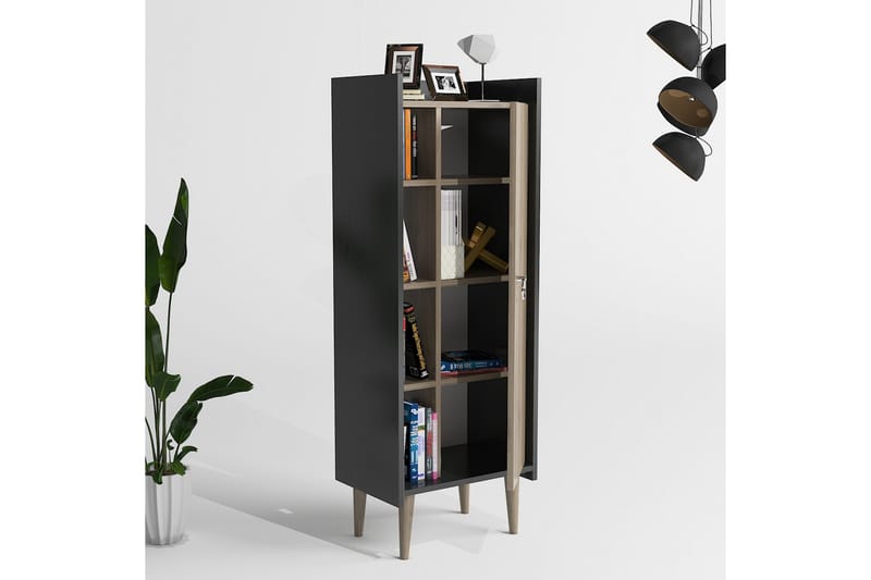 Keachi Highboard 50x30 cm - Mörkbrun/Antracit - Förvaring - Förvaringsmöbler - Byrå