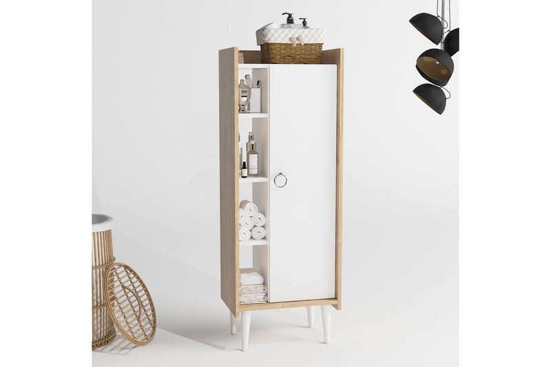Keachi Highboard 50x30 cm - Natur/Vit - Förvaring - Förvaringsmöbler - Byrå