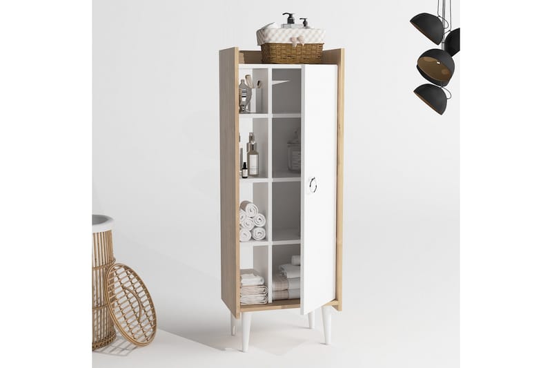Keachi Highboard 50x30 cm - Natur/Vit - Förvaring - Förvaringsmöbler - Byrå