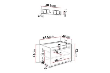 Kenmare Highboard Black/White - Förvaring - Förvaringsmöbler - Byrå