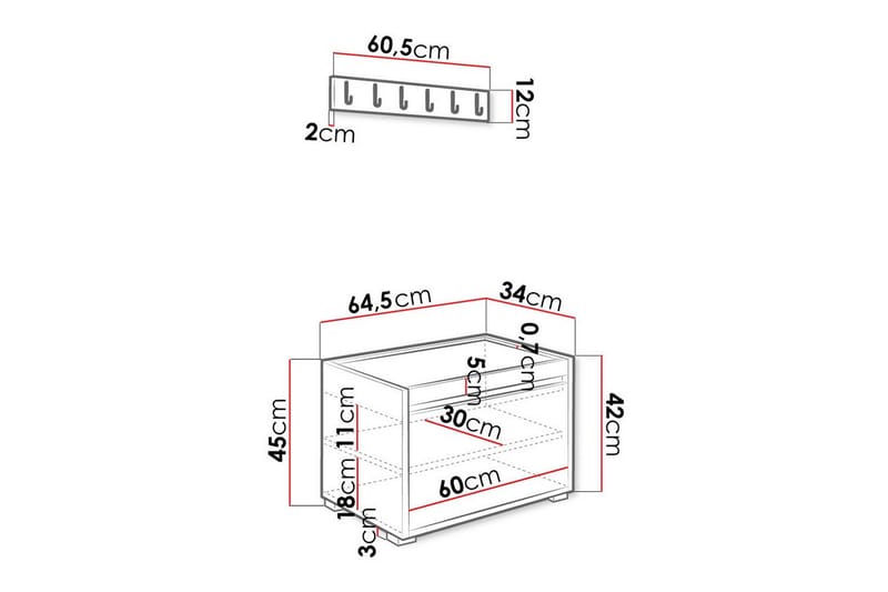Kenmare Highboard Gul/Vit - Förvaring - Förvaringsmöbler - Byrå
