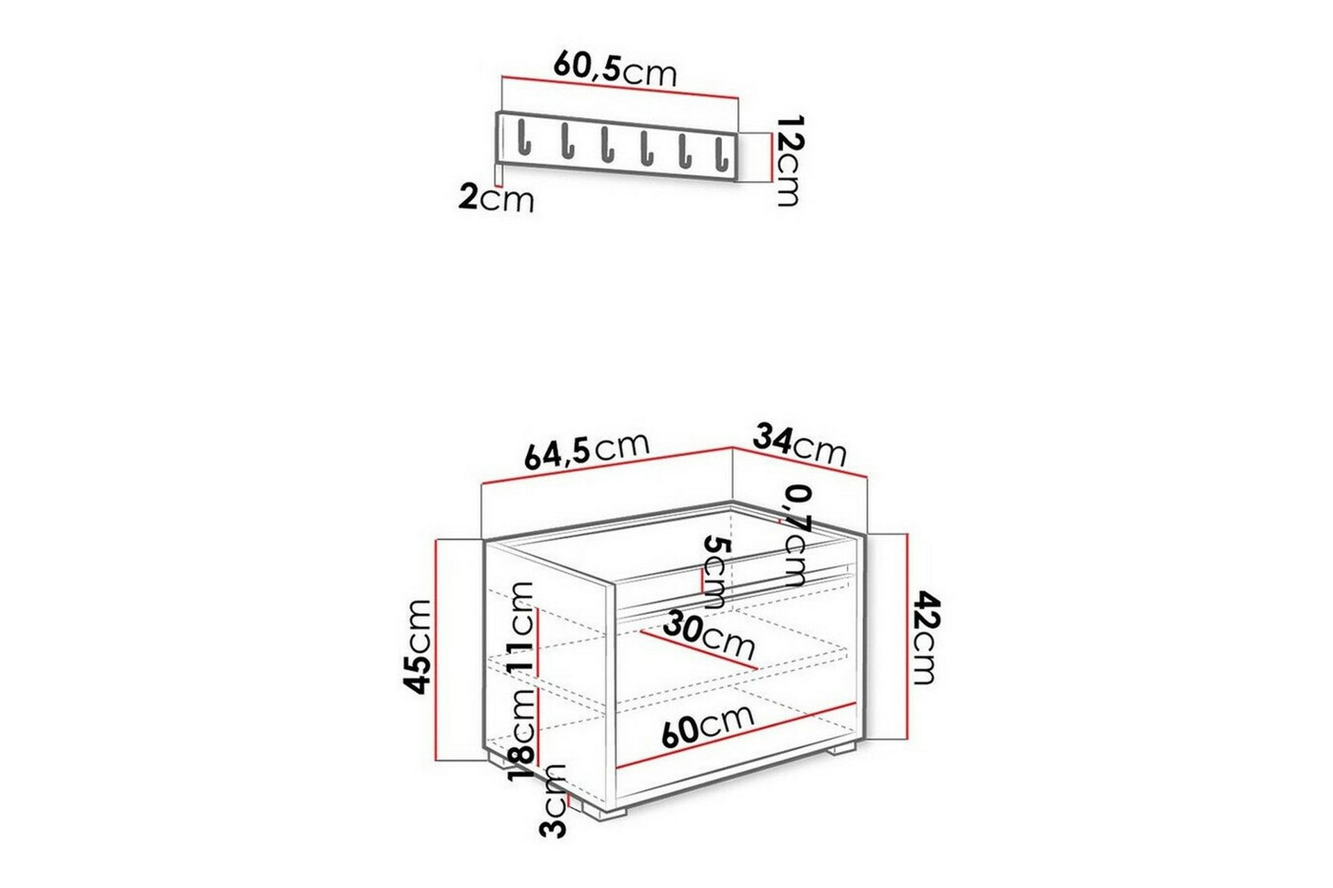 Kenmare Highboard Svart/Vit - Förvaring - Förvaringsmöbler - Byrå