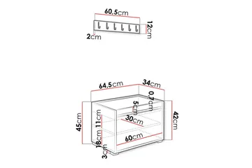Kenmare Highboard - Vit - Förvaring - Förvaringsmöbler - Byrå