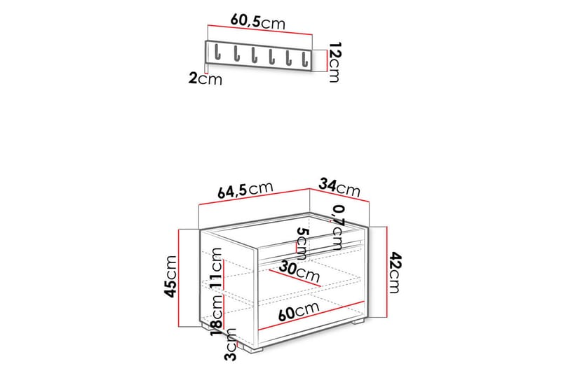 Kenmare Highboard Vit - Förvaring - Förvaringsmöbler - Byrå