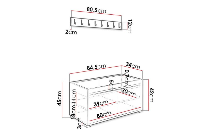 Kenmare Highboard Vit - Förvaring - Förvaringsmöbler - Byrå
