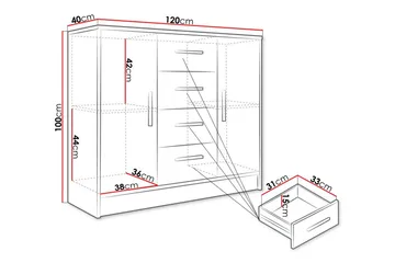 Kintore Highboard - Vit - Förvaring - Förvaringsmöbler - Byrå