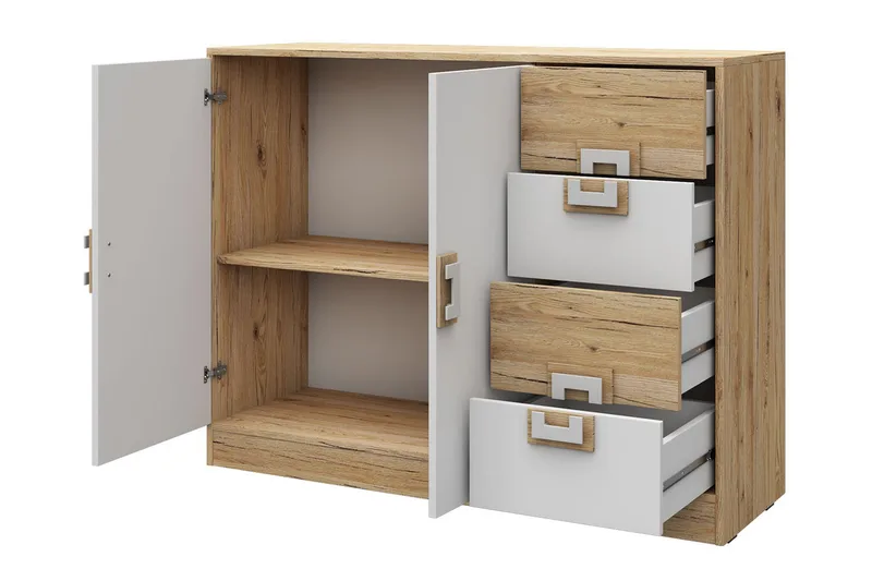 Klacksberg Byrå 120x40x93 cm - Beige/Vit - Förvaring - Förvaringsmöbler - Byrå