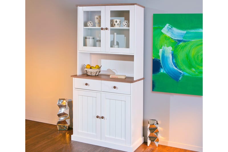 Livesey Skänkvitrin - Vit/Natur - Förvaring - Förvaringsmöbler - Byrå