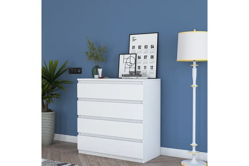 Lukkad Byrå - Vit - Förvaring - Förvaringsmöbler - Byrå