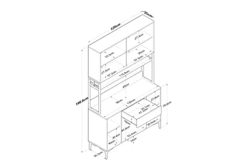 Manorma Highboard - Vit - Förvaring - Förvaringsmöbler - Byrå