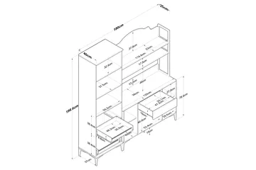 Manorma Highboard - Vit - Förvaring - Förvaringsmöbler - Byrå