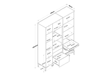 Manorma Highboard - Vit - Förvaring - Förvaringsmöbler - Byrå